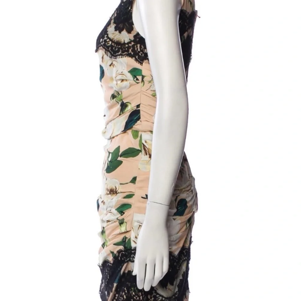 Dolce & Gabbana Floral Lace Trim Dress - Picture 2 of 3